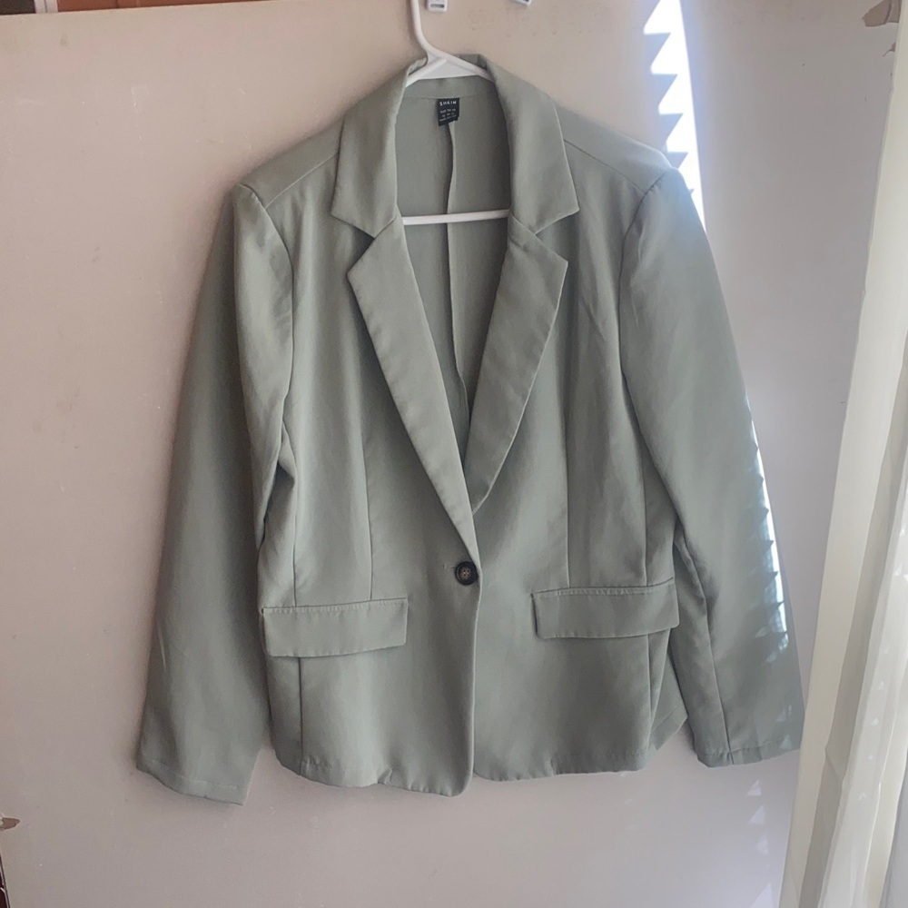 SHEIN Light Green Women's Blazer